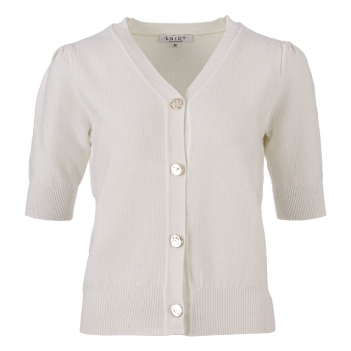 Enjoy Vestje korte mouw 892157 schouder knopen Wit